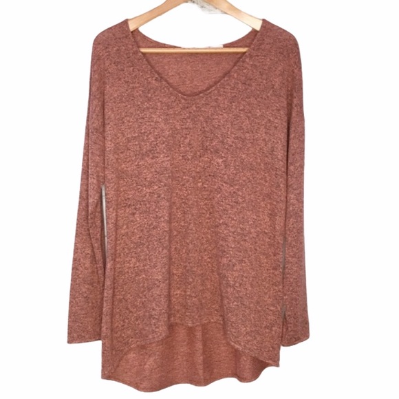 GIBSON Yummy Fleece Hi Lo V-Neck Pullover Top M - Picture 3 of 10